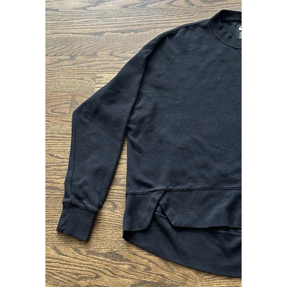 Nike Sportswear Club Womens Black Fleece Crew Crop Sweatshirt XS Pullover